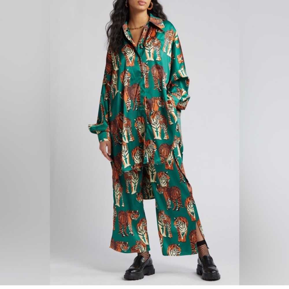 Wild Woman satin pantsuit - TOP ONLY